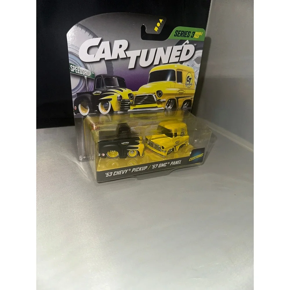 Car Tuned Series 3 Double Pack 53 Chevy Pickup 57 GMC Panel Diecast MGA Customs
